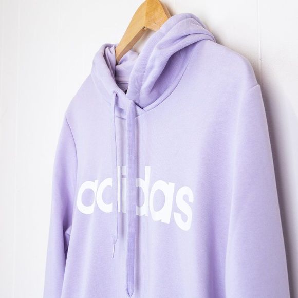 adidas Lavender Purple Hoodie with Pocket, Size Large - Picture 3 of 11